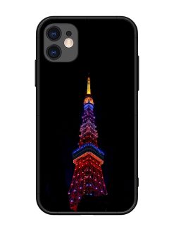 Eiffel Tower Night View Glossy Metal Phone Cover for Apple Iphone 11