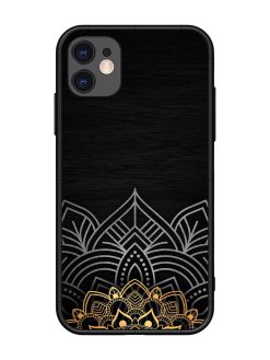 Decorative Golden Pattern Glossy Metal Phone Cover for Apple Iphone 11