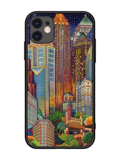 Cityscapes Art Glossy Metal Phone Cover for Apple Iphone 11