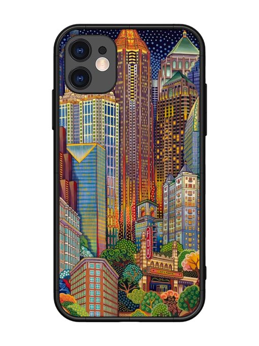 Cityscapes Art Glossy Metal Phone Cover for Apple Iphone 11 Edge Zapvi