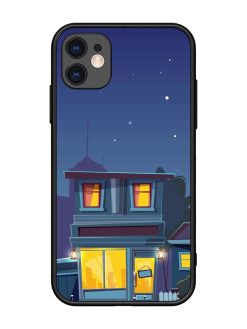Vector Night House Glossy Metal Phone Cover for Apple Iphone 11