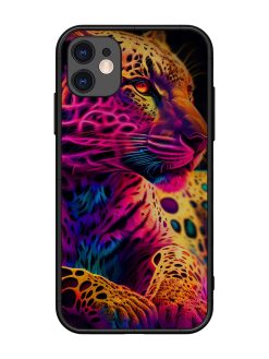 Leopard Art Glossy Metal Phone Cover for Apple Iphone 11