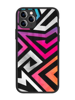 Rainbow Seamless Glossy Metal Phone Cover for Apple Iphone 11 Pro