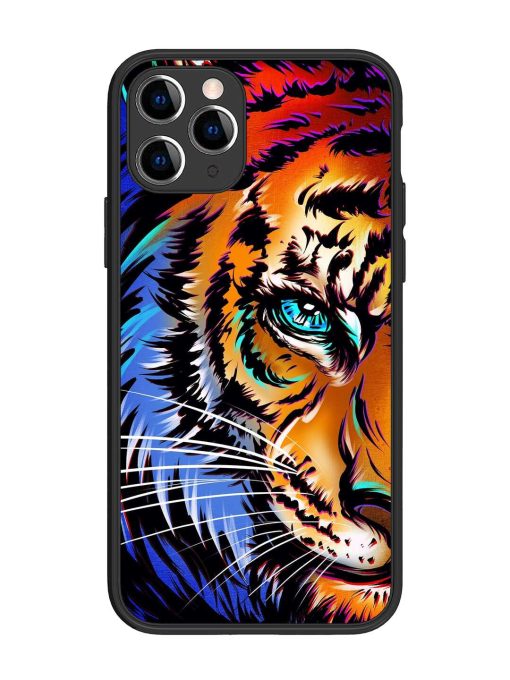 Colorful Lion Art Glossy Metal Phone Cover for Apple Iphone 11 Pro