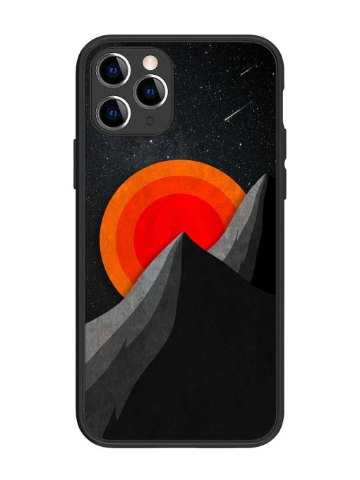 Black Mountain Glossy Metal Phone Cover for Apple Iphone 11 Pro