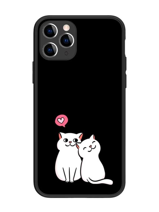 Cat Love Glossy Metal Phone Cover for Apple Iphone 11 Pro