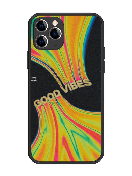 Good Vibes Glossy Metal Phone Cover for Apple Iphone 11 Pro Edge Zapvi