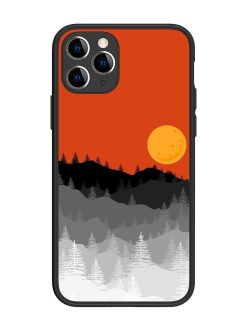 Mountain Lofi Sun Glossy Metal Phone Cover for Apple Iphone 11 Pro
