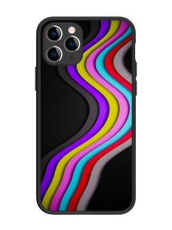 Liquid Blue Abstract Glossy Metal Phone Cover for Apple Iphone 11 Pro