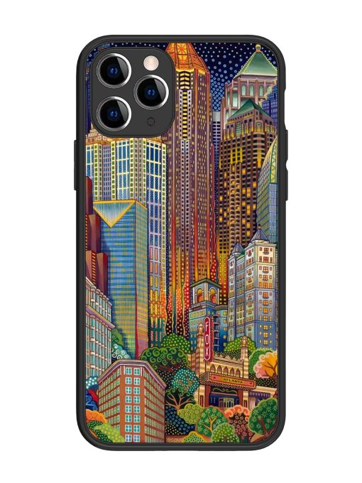 Cityscapes Art Glossy Metal Phone Cover for Apple Iphone 11 Pro