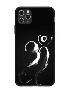 Om Logo Glossy Metal Phone Cover for Apple Iphone 11 Pro Max