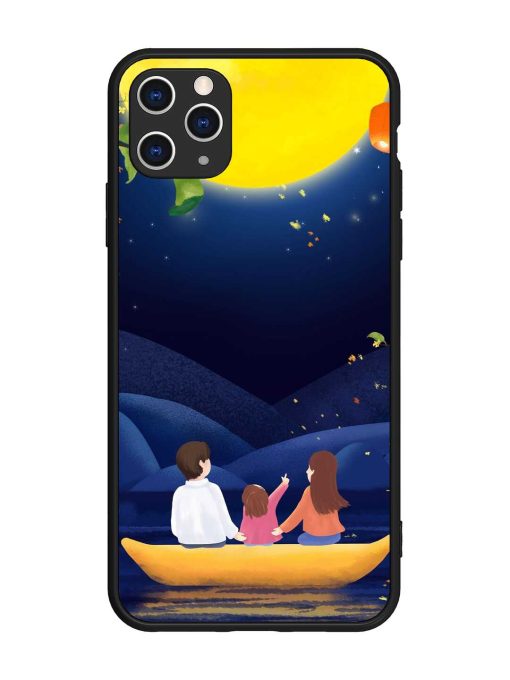 Happy Family And Beautiful View Glossy Metal Phone Cover for Apple Iphone 11 Pro Max Edge Zapvi