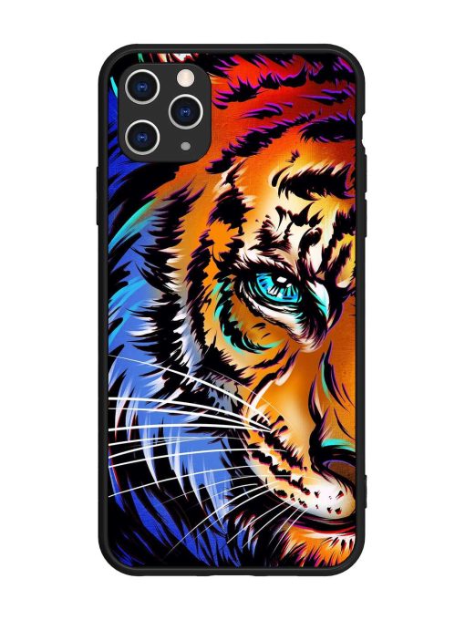 Colorful Lion Art Glossy Metal Phone Cover for Apple Iphone 11 Pro Max