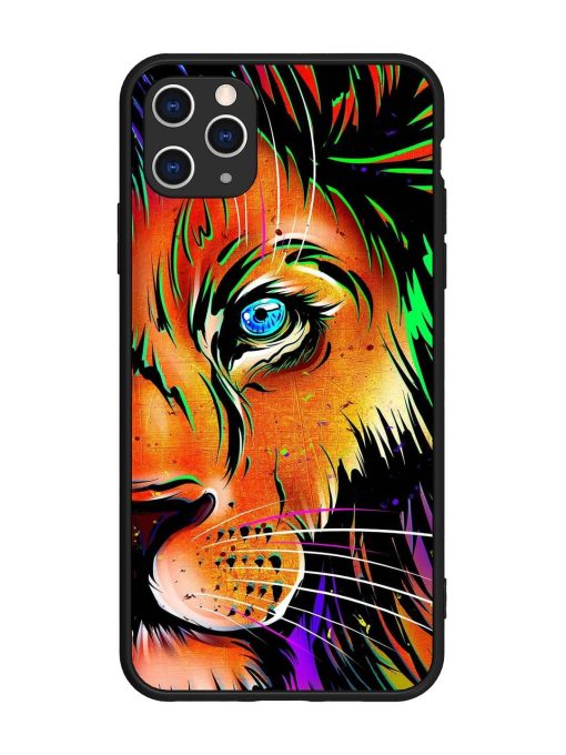 Colorful Lion Design Glossy Metal TPU Phone Cover for Apple Iphone 11 Pro Max