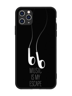 Music Is My Escape Glossy Metal Phone Cover for Apple Iphone 11 Pro Max