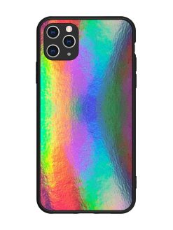 Colorful Holographic Background Glossy Metal TPU Phone Cover for Apple Iphone 11 Pro Max