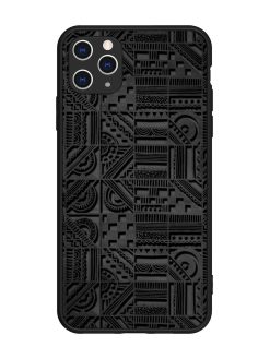 Seamless Pattern Glossy Metal Phone Cover for Apple Iphone 11 Pro Max