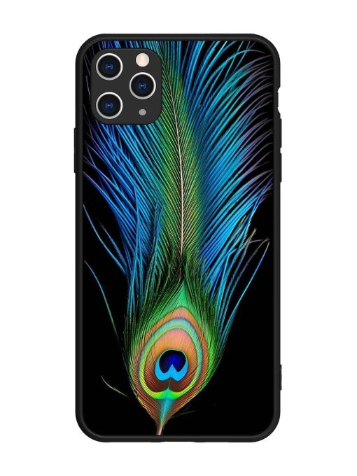 Peacock Feather Glossy Metal TPU Phone Cover for Apple Iphone 11 Pro Max Edge Zapvi