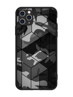 Hexagonal Pattern Glossy Metal Phone Cover for Apple Iphone 11 Pro Max