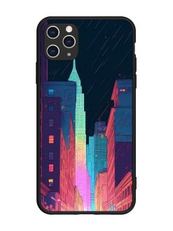 Minimal City Art Glossy Metal Phone Cover for Apple Iphone 11 Pro Max