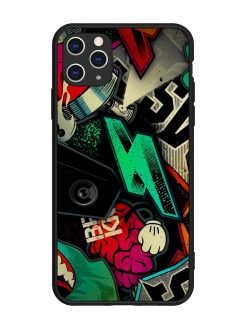 Graffiti Art Glossy Metal Phone Cover for Apple Iphone 11 Pro Max