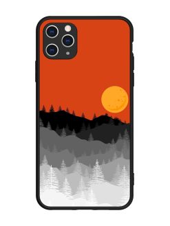 Mountain Lofi Sun Glossy Metal Phone Cover for Apple Iphone 11 Pro Max