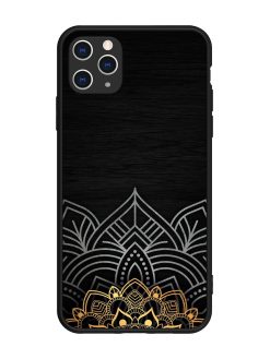 Decorative Golden Pattern Glossy Metal Phone Cover for Apple Iphone 11 Pro Max