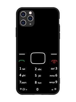 Retro Cellphone Bottons Glossy Metal Phone Cover for Apple Iphone 11 Pro Max