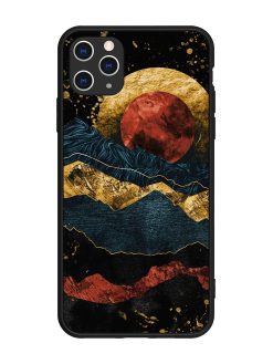 Gold Painting View Glossy Metal Phone Cover for Apple Iphone 11 Pro Max