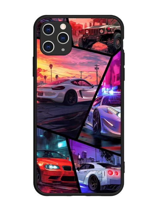 Ride In Pixels Glossy Metal Phone Cover for Apple Iphone 11 Pro Max Edge Zapvi