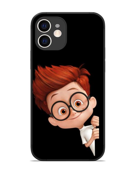 Smart Boy Cartoon Glossy Metal Phone Cover for Apple Iphone 12