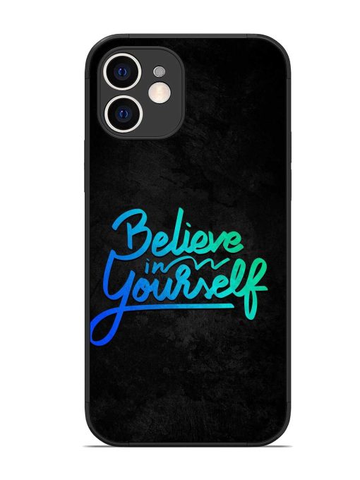 Believe In Yourself Glossy Metal Phone Cover for Apple Iphone 12 Edge Zapvi