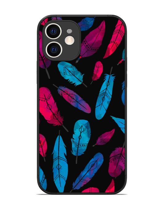 Feather Art Glossy Metal Phone Cover for Apple Iphone 12