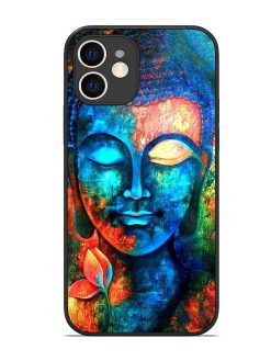 Buddha Painting Glossy Metal Phone Cover for Apple Iphone 12
