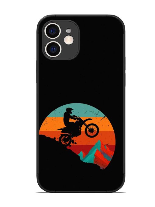 Mountain Bike Glossy Metal Phone Cover for Apple Iphone 12