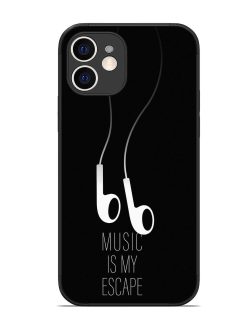 Music Is My Escape Glossy Metal Phone Cover for Apple Iphone 12