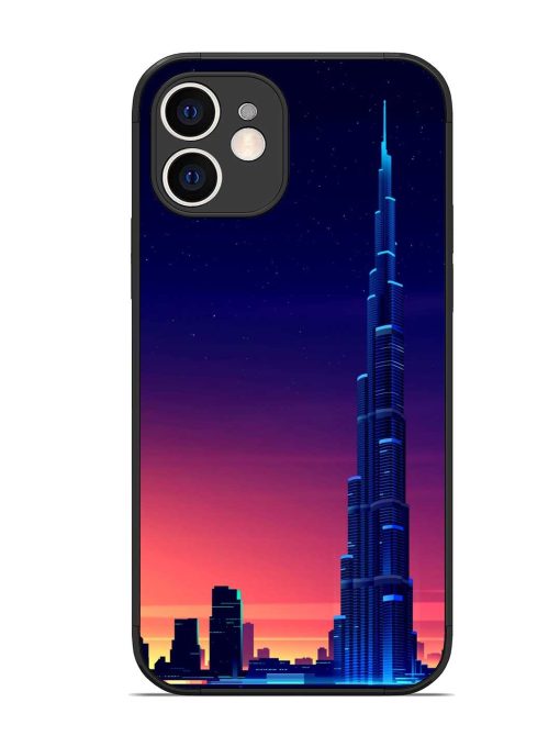 Burj Khalifa Abstract Glossy Metal Phone Cover for Apple Iphone 12 Edge Zapvi