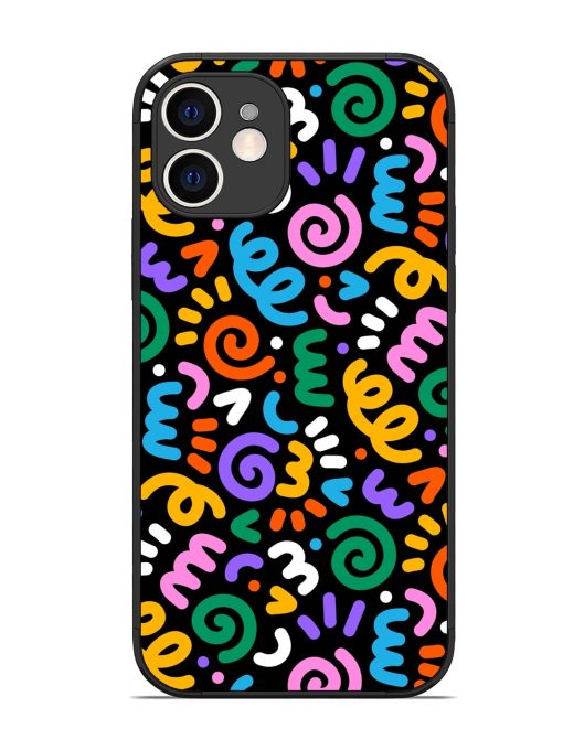 Colorful Seamless Vector Glossy Metal Phone Cover for Apple Iphone 12 Edge Zapvi