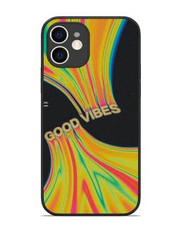 Good Vibes Glossy Metal Phone Cover for Apple Iphone 12