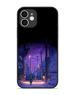 Winter Anime Art Glossy Metal Phone Cover for Apple Iphone 12