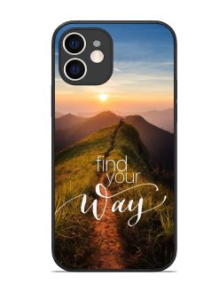 Find Your Way Glossy Metal Phone Cover for Apple Iphone 12