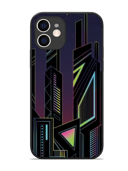 Neon Dreamscape Glossy Metal Phone Cover for Apple Iphone 12