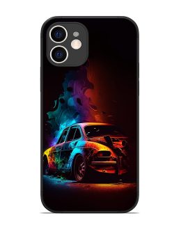 High Classic Car Art Glossy Metal Phone Cover for Apple Iphone 12