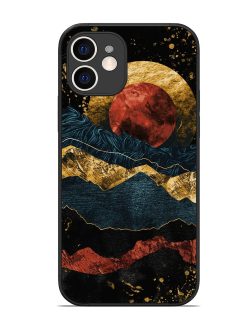 Gold Painting View Glossy Metal Phone Cover for Apple Iphone 12
