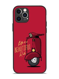 Life Is Beautiful Rides Glossy Metal Phone Cover for Apple Iphone 12 Pro