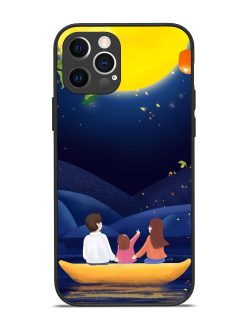 Happy Family And Beautiful View Glossy Metal Phone Cover for Apple Iphone 12 Pro