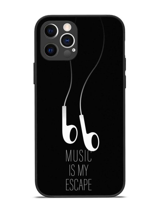 Music Is My Escape Glossy Metal Phone Cover for Apple Iphone 12 Pro Edge Zapvi