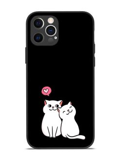 Cat Love Glossy Metal Phone Cover for Apple Iphone 12 Pro