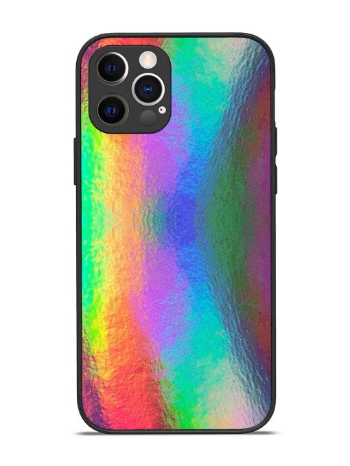 Colorful Holographic Background Glossy Metal TPU Phone Cover for Apple Iphone 12 Pro