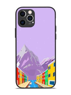 Venice City Illustration Glossy Metal Phone Cover for Apple Iphone 12 Pro